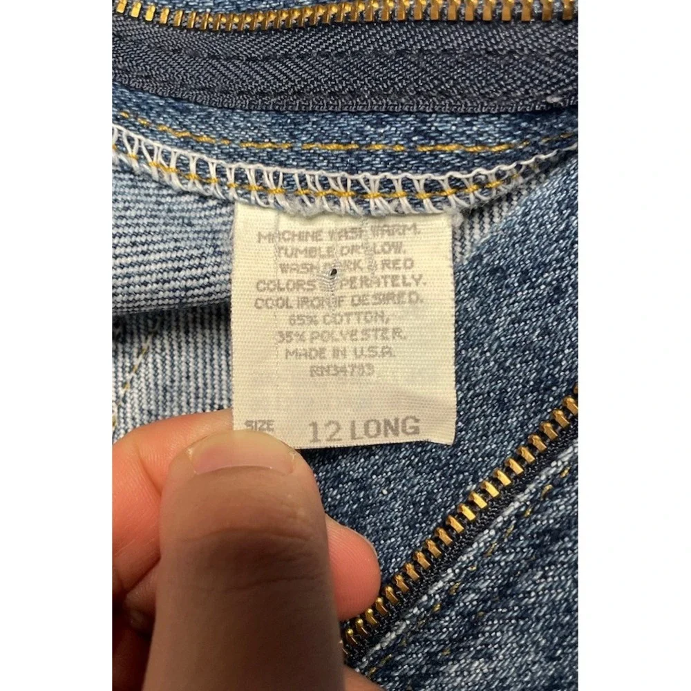 Vintage Mr Lee Rider Jeans Womens 29 1/2x34 Long Straight‎ Leg Denim Snake Wash